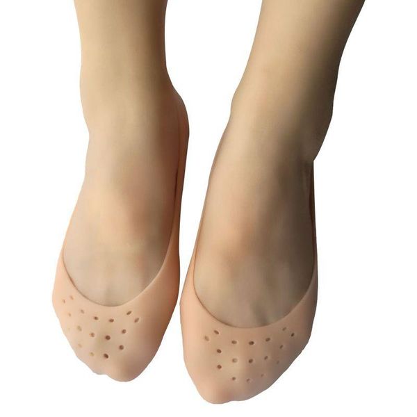 

sports socks 1 pair breathable moisturizing foot sock full length comfortable silicone gel cracked skin care tool, Black