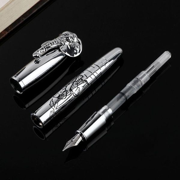 

fountain pens elephant head in lid pen delicate medium nib signature business home office school supplies 19qa