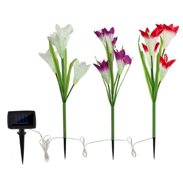 

lawn lamps 1 set of simulate lily pin lamp decorative solar flower waterproof