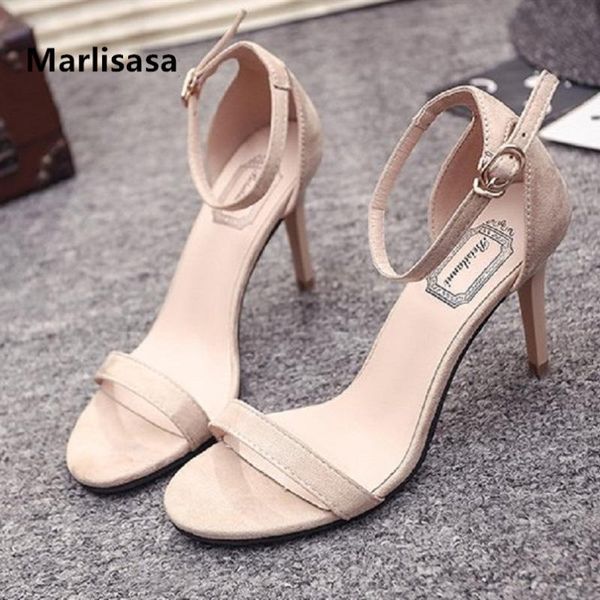 

marlisasa sandalias de mujer women sweet comfortable open toe spring & summer high heel sandals lady sandal shoes f5033, Black