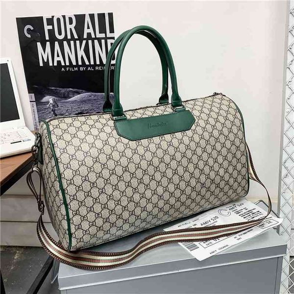 

large capacity one shoulder portable travel storage bag big old flower color, Blue;pink