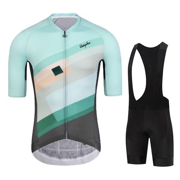 

raphaful cycling jersey pro team clothing suits mtb clothes bib shorts set men bike ropa ciclismo triathlo racing sets, Black;blue