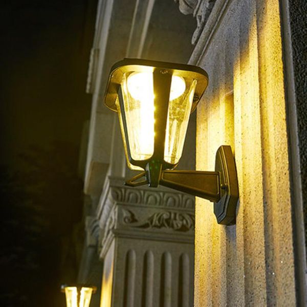 

solar lamps led lights outdoor garden decoration die casting aluminum ip55 3w lighting wall reflector light control