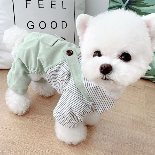 

dog cloth summer thin suspenders teddy bear bomeifadou small dog autumn pet cat