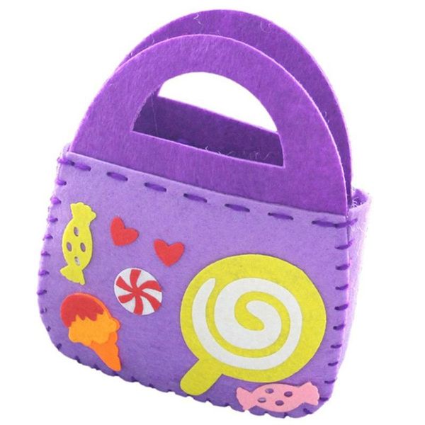 

storage bags lovely diy non woven cloth cartoon bag kids children kindergarten art class felt craft handbag sewing kit