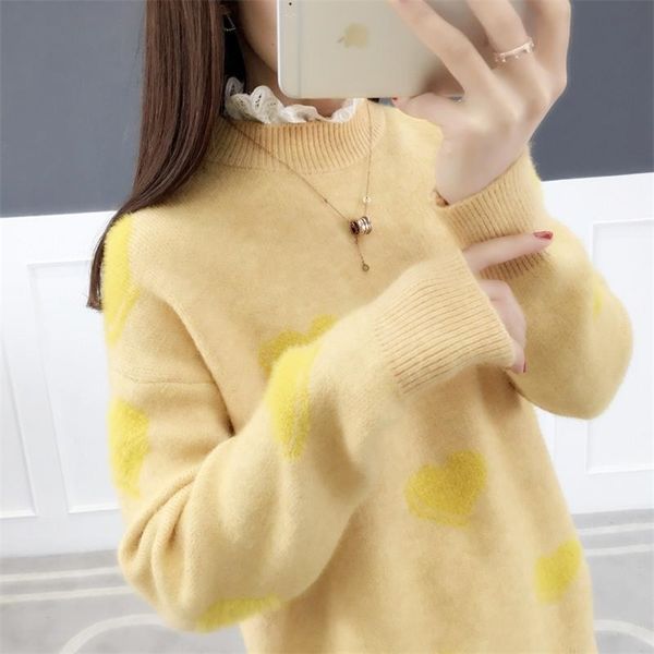 

autumn pullovers winter women knitted turtleneck sweater casual soft and warm jumper fashion slim femme elasticity 210427, White;black