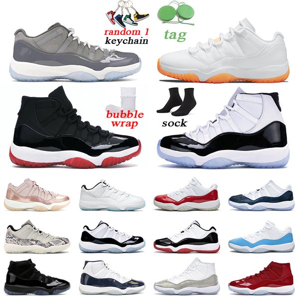 

men women 11s basketball shoes sports cool grey bright citrus concord rose gold outdoor mens trainer size 5.5-13