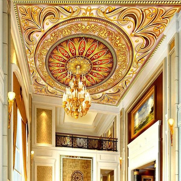 

wallpapers custom po wallpaper european style 3d mandala pattern large ceiling mural living room el luxury decor papel de parede 3 d