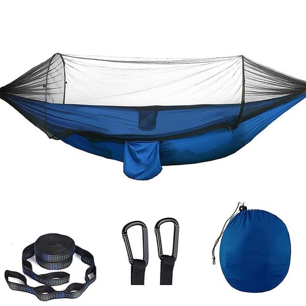 

camp furniture camping hammock parachute double with mosquito net lightweight nylon portable for outdoor 114 x 55 inches