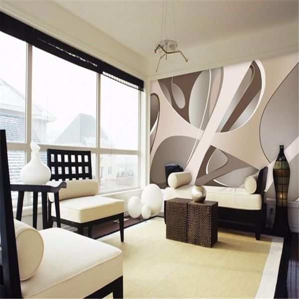 

customized 3d wallpaper european minimalist bedroom living room tv background stripes abstract wall covering wallpapers
