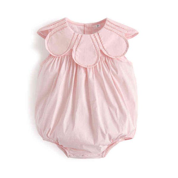 Mädchen Niedliches Sommerkleid Für Kleinkind Kinder Baumwolle Outfit Junge Baby Overall Schwester Bruder Kleidung Mädchen Ärmellose Rosa Kleider G1218