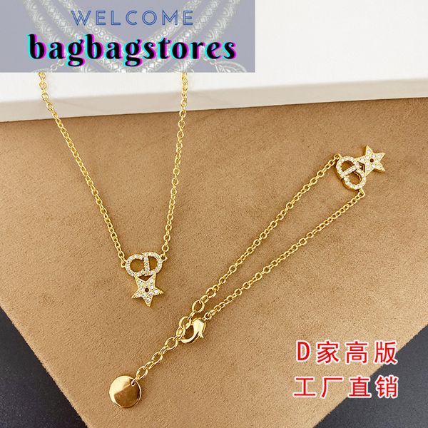 

d link chain bracelets jewelrylink family / dijia necklace bracelet star letter advanced cd clavicle fashion temperament set, Black