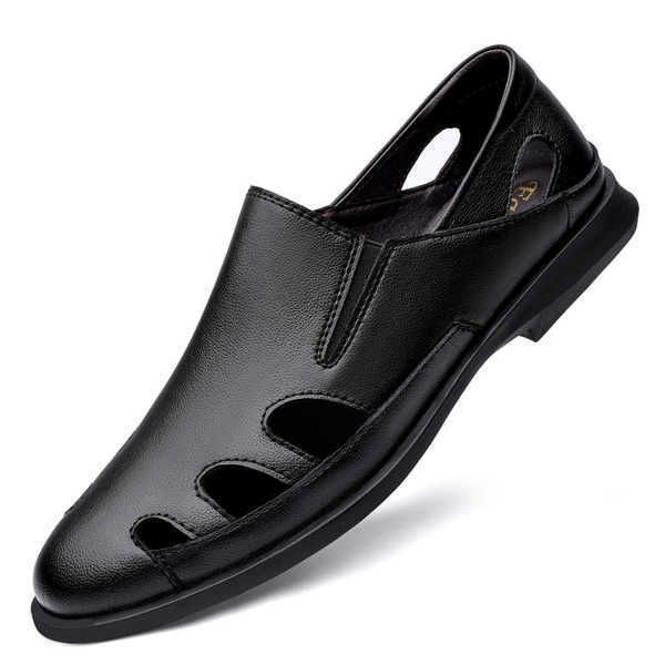 

tangzuo 8656 sets of foot 8657 lace up leather sandals, batch , 38-44, Black