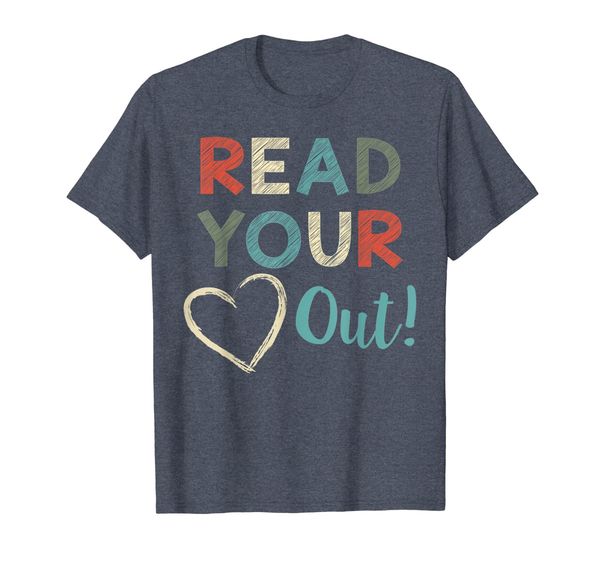 

read your heart out - reading english teacher gift t-shirt, White;black