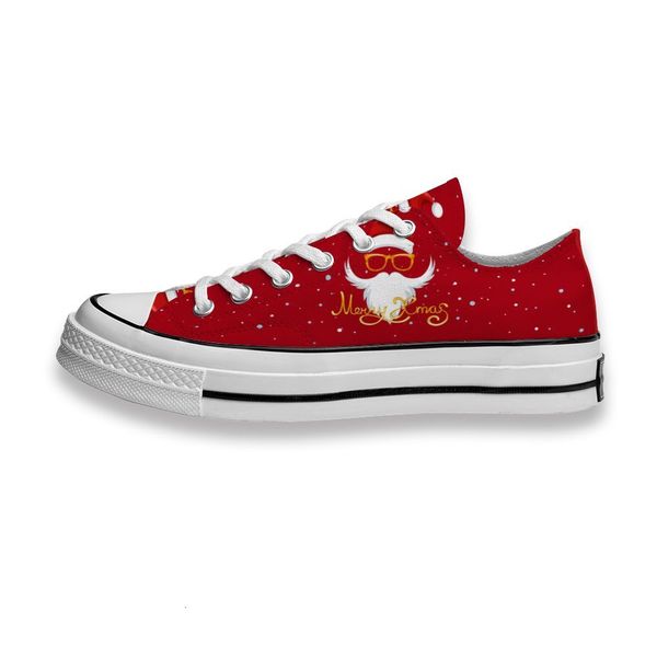 

custom printed shoes merry christmas santa claus with glasses sneakers low mens womens skateboard sport footwear diy trainers canvas