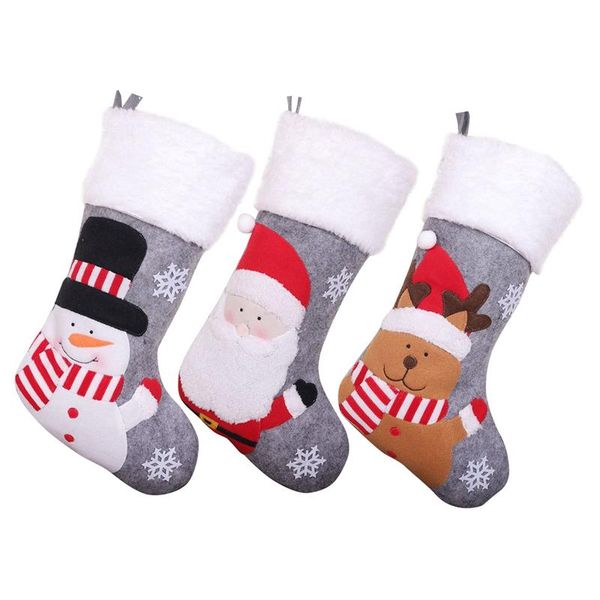 

christmas decorations 1 pcs traditional stockings with snowflake party gift