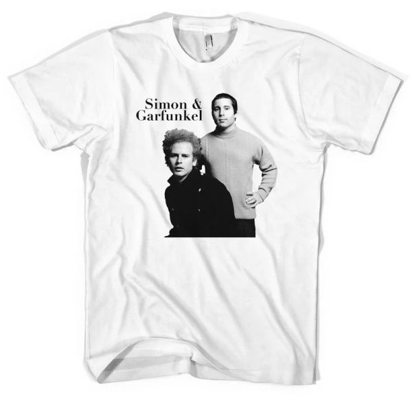 

simon & garfunkel 60's folk icons t-shirt all sizes, White;black