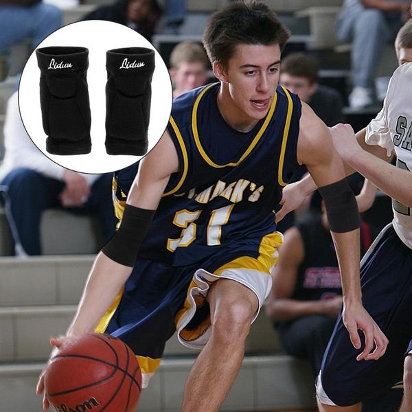 

elbow & knee pads 1 pair fitness brace sponge sleeve sports protection for tendonitis, Black;gray