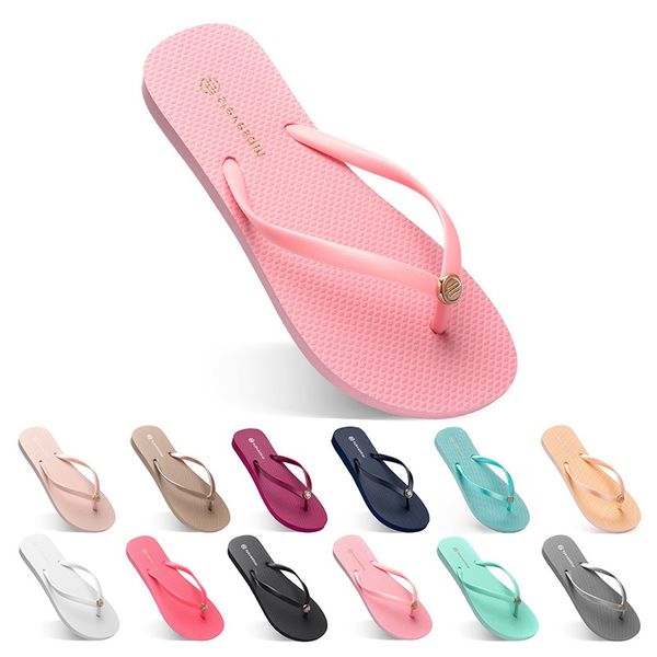 

thirty-six slippers beach shoes flip flops womens green yellow orange navy bule white pink brown summer sport sneaker size 35-38, Black