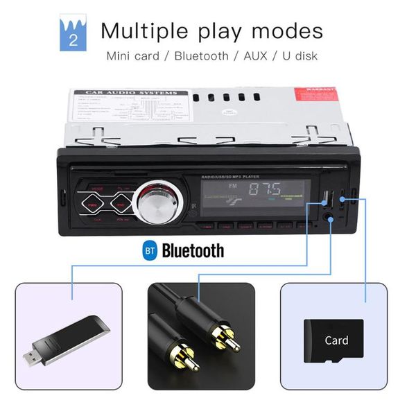 

car audio 1788 1010rds mp3 player stereo rds/fm/aux/iso input subwoof sound playback auto radio