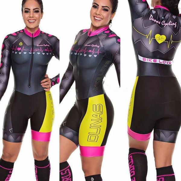 

pro team triathlon suit women's cycling jersey skinsuit jumpsuit maillot ropa ciclismo long sleeve set gel pad racing sets, Black;blue