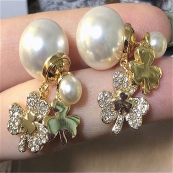

70% off outlet online family's new april grass pearl earrings, Golden