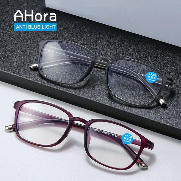 

sunglasses ahora ultralight tr90 reading glasses retro blue light blocking presbyopia anti ray presbyopic eyewear men, White;black