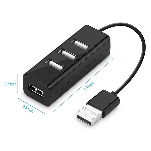 

hubs usb hub 2.0 hi-speed 4-port splitter adapter for pc computer notebook