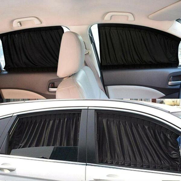 

side sun shade curtains uv protection visor 2pcs black cover car sunshade