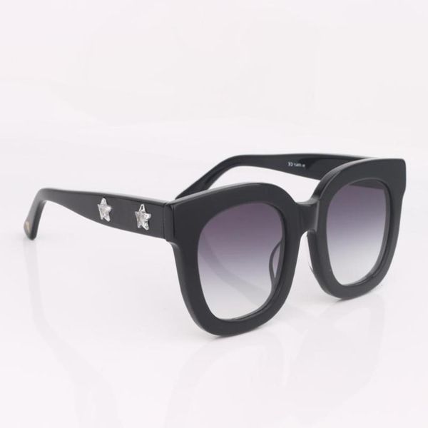 

sunglasses fashionable sun frames eye tortoiseshell effect cat women sunglasses fashion square chunky wear with clear star, Black