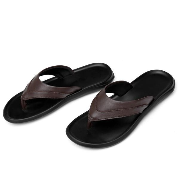 

slippers flop 45 sliders casa sole flip de half for sport slipper soft mens flops hombre seguridad slide teenslippers massage home, Black