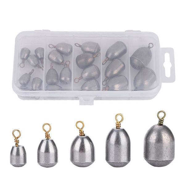 

20pcs fishing sinker eco-friendly iron weight casting set with box carp accessories hooks
