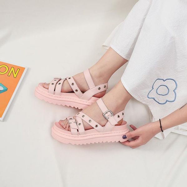 

sandals 2021 summer fashion anti roman hollow soft sole student versatile, Black