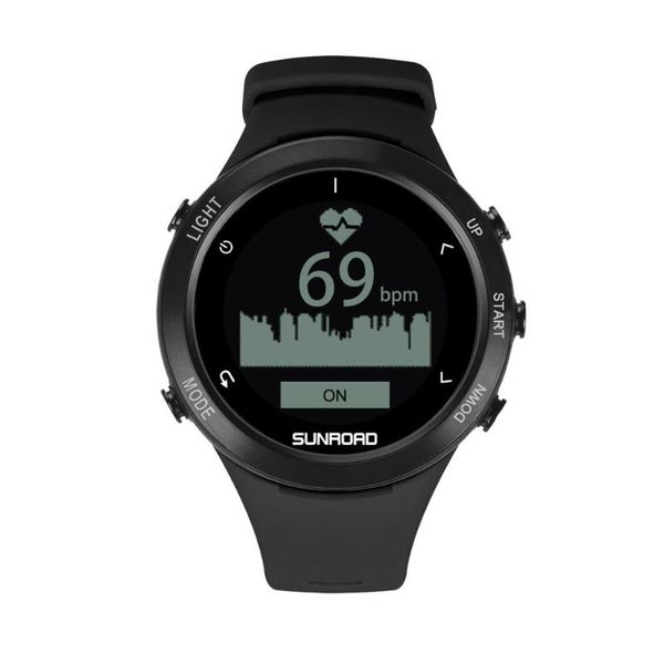 

sunroad gps sports watch heart rate altimeter digital smart wristwatch water waterproof usb charge outdoor swim run wristwatches, Slivery;brown