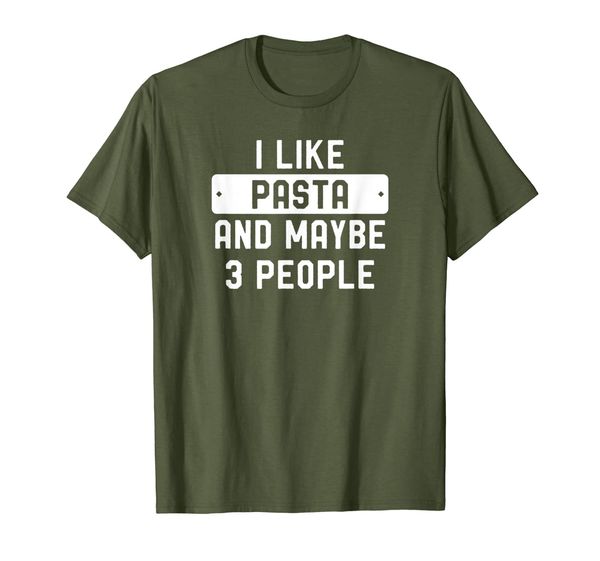 

i like pasta and maybe 3 people t-shirt, White;black