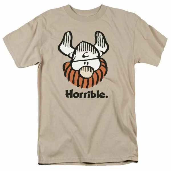 

hagar the horrible horrible t shirt mens licensed comic strip tee sand, White;black