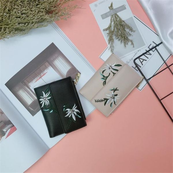 

wallets wallet for women female short retro three fold personality multi-functional student fashion simple purse, Red;black