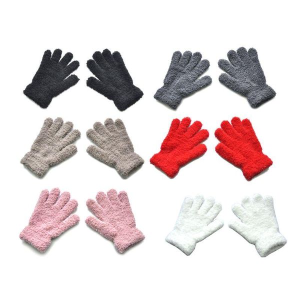 

hair accessories winter warm baby gloves children stretch mittens kids girls full finger glove, Slivery;white