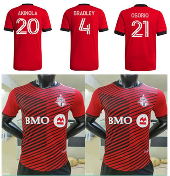 

2021 high-quality toronto fc soccer jerseys home kit 21 22 camisetas bradley altidore pozuelo akinola osorio p. piatti football shirts unifo, Black;yellow