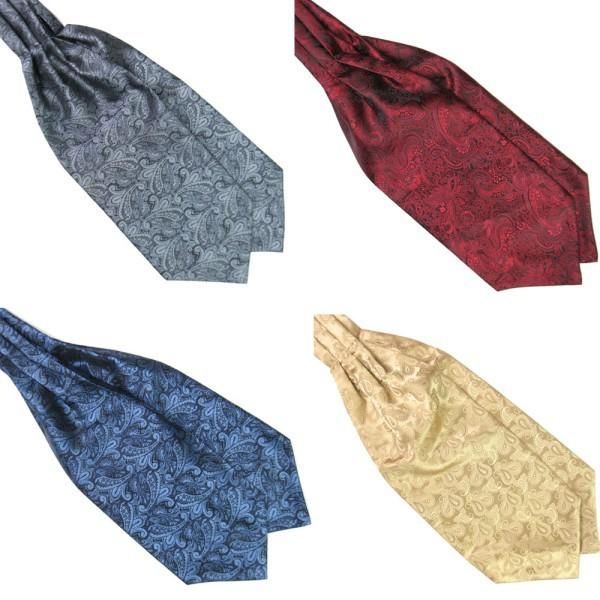 

ascot tie cravat luxury mens neck tie satin self wedding newest, Blue;purple
