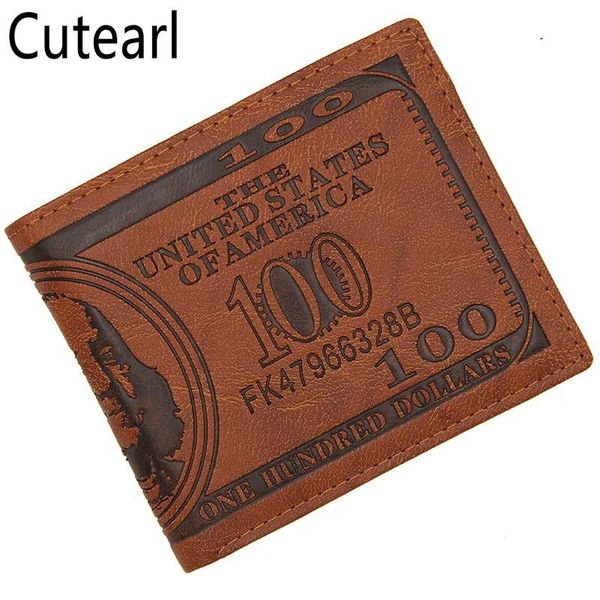 

wallets men fashion retro wallet 3d dollar print credit 3 folds male long purse for coins multi pocket portfel 22021 carteira, Red;black