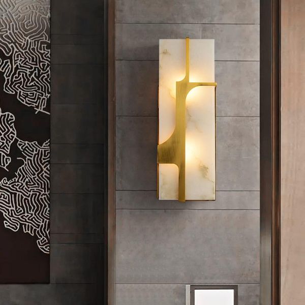 

wall lamp marble copper chinese style living room tv background aisle lamps modern minimalist bedroom bedside
