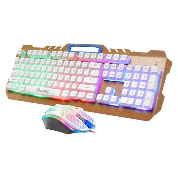 

gaming keyboard and mouse wired with backlight gamer kit silent set for pc lapcombos
