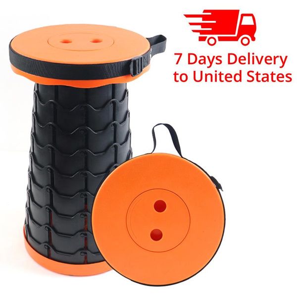 

camp furniture outdoor folding camping fishing chair convenient foldable retractable stool 7 days delivery to the united states