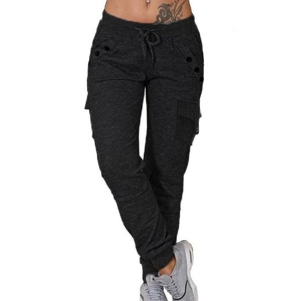 

fall 2020 lace up oversized sport side seam pocket casual leggings, Black;white
