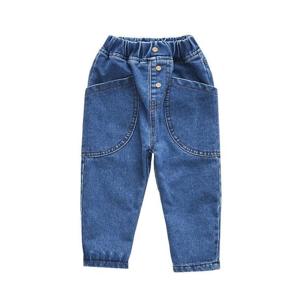 

jeans baby girls for kids autumn spring trousers clothes children fashion boy pants denim 80~130 toddlers, Blue
