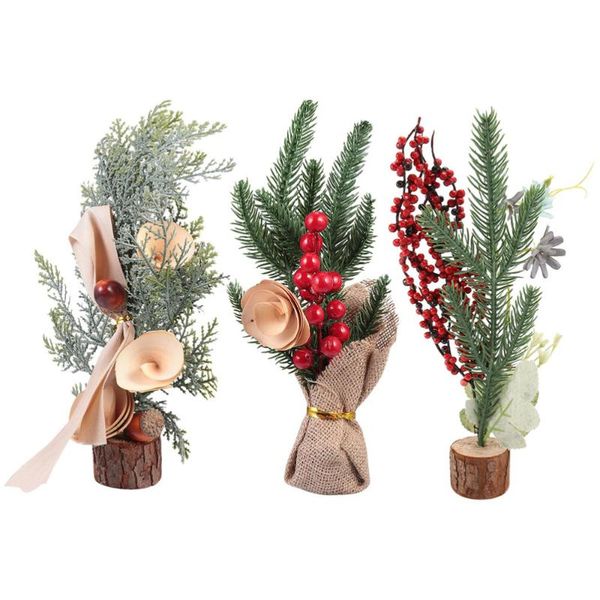 

3pcs crafted stylish creative christmas tree showcase ornament decor xmas prop for decorations