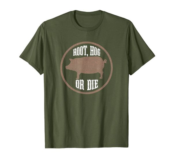 

root hog or die t-shirt, White;black