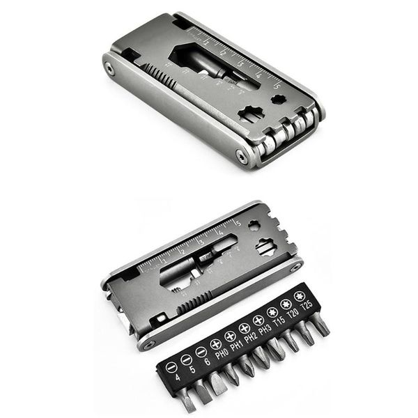 

tools 15 in 1 bicycle repair kit wrench screwdriver chain multitool r stainless steel bike pocket multi tool