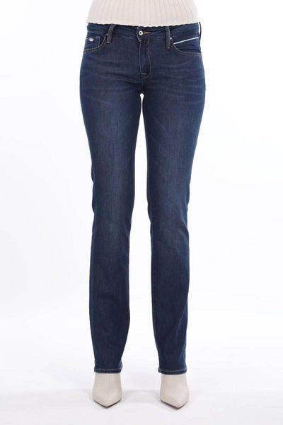 

women's jeans blue white low-waist pocket detail women jean pants